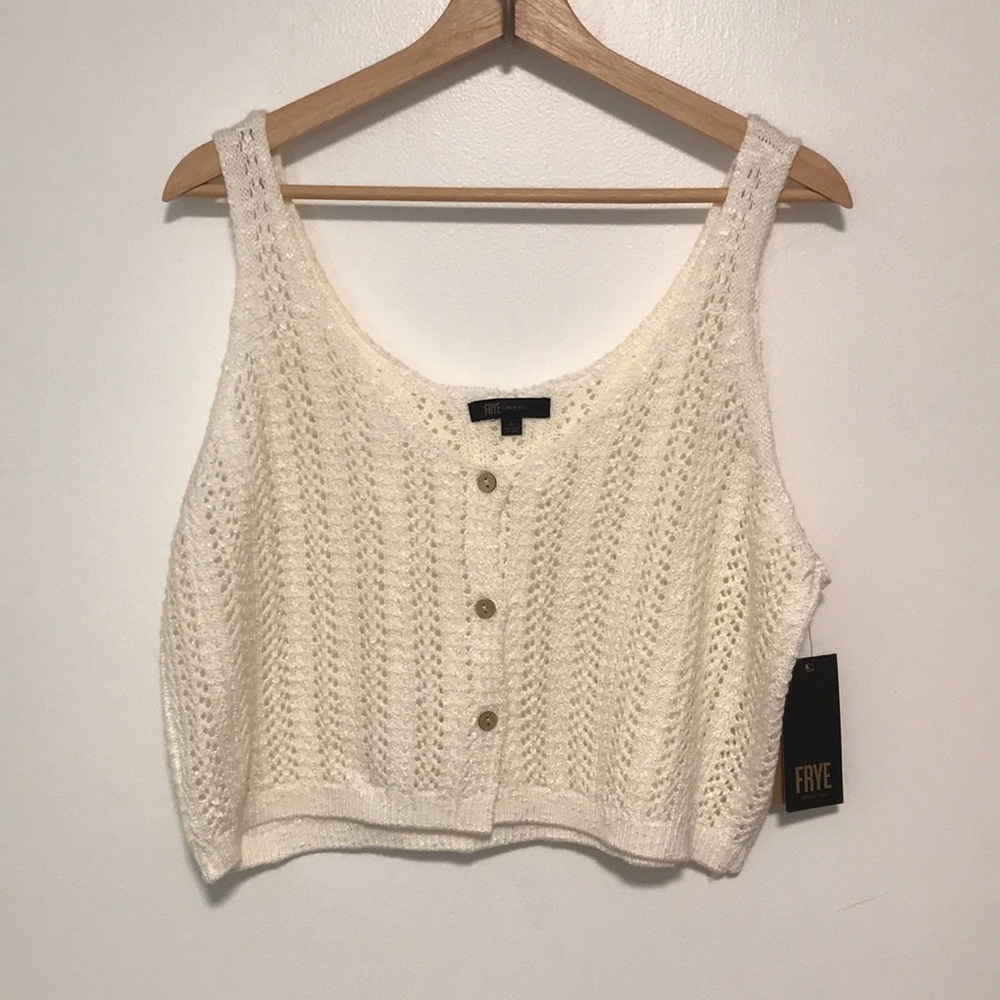 NEW Frye Salt Breeze Crochet Crop Top. L